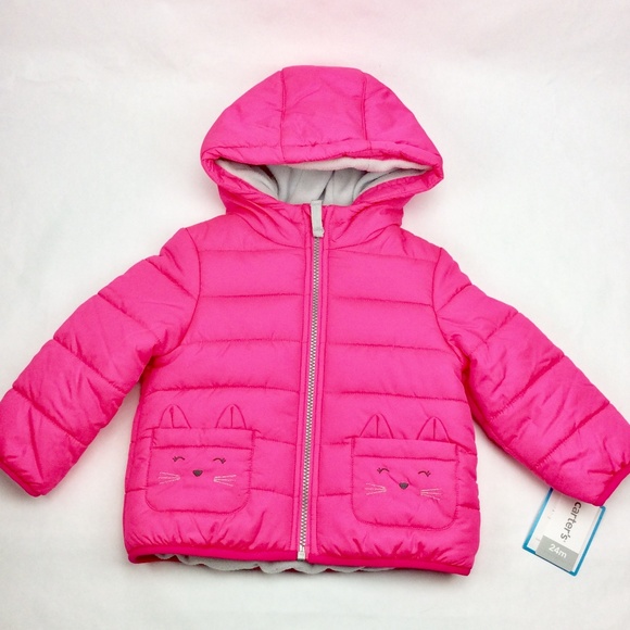 Carters girls Fleece Lined Puffer Jacket Coat